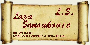 Laza Samouković vizit kartica